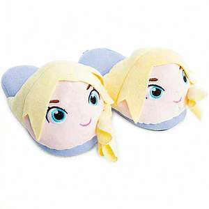 Disney FROZEN 2 Elsa Plush Doll Slippers Girls Size M 3  Kids Child house‎ shoes